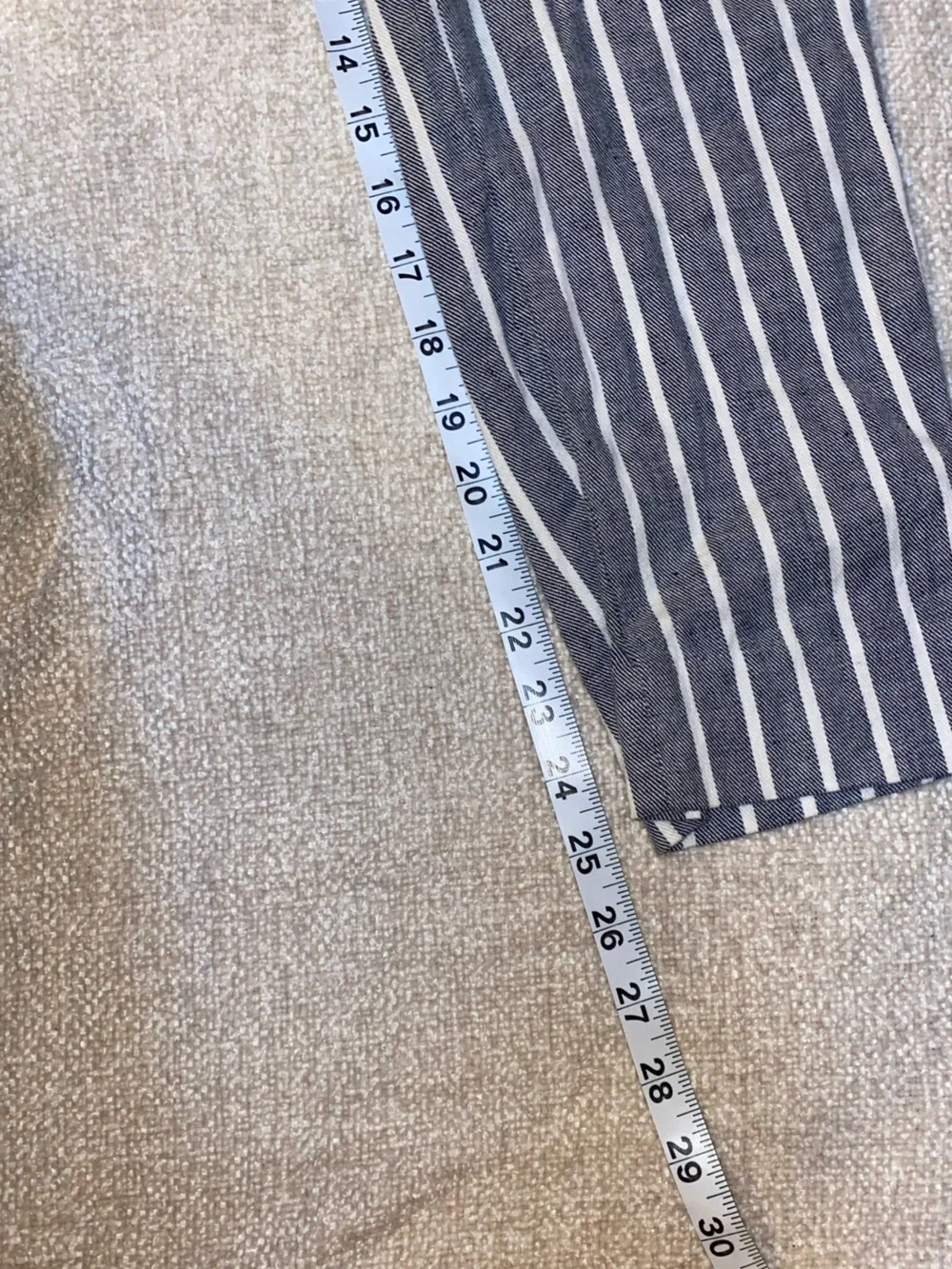 Banana Republic Avery Striped Linen Cotton Stretch Pants Size 0 Preppy